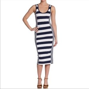 French Connection stretch nautical stripe dress